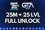 ⭐GTA Online 25M + 25 Level + Full Unlock!⭐