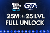 ⭐GTA Online 25M + 25 Level + Full Unlock⭐