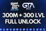 ⭐GTA Online 300M + 300 Level FU Boost! ⭐