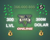 GTA Online 300M DOLAR+300 LVL Full Unlock+bonus