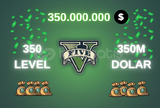 GTA Online 350M DOLAR+350 LVL Full Unlock+bonus