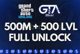 ⭐GTA Online 500M + 500 Level + Full Unlock!⭐