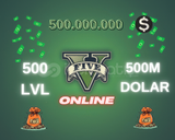 GTA Online 500M DOLAR+500 LVL Full Unlock+bonus