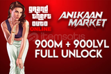 GTA Online 900M + 900 Level + Full Unlock+Bonus