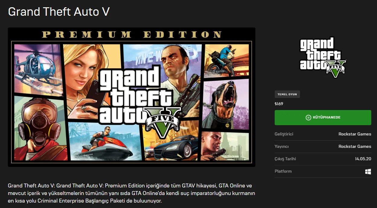 Epic games gta 5