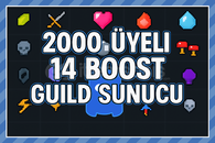 Guild 1 Aylık 14 boostlu 2000 Üyeli Sunucu