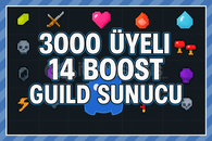 Guild 1 Aylık 14 boostlu 3000 Üyeli Server