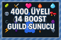 Guild 1 Aylık 14 boostlu 4000 Üyeli Server