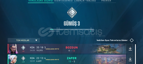 Gümüş 3 High MMR Valorant TR Mail Değişen