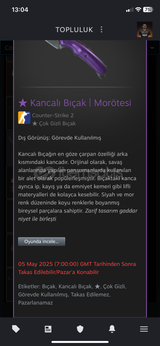 Gut knife Mor Ötesi FT