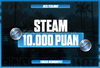 ⭐ [GÜVENLİ - HIZLI] 10.000 STEAM PUANI ⭐