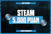 ⭐ [GÜVENLİ - HIZLI] 5.000 STEAM PUANI ⭐
