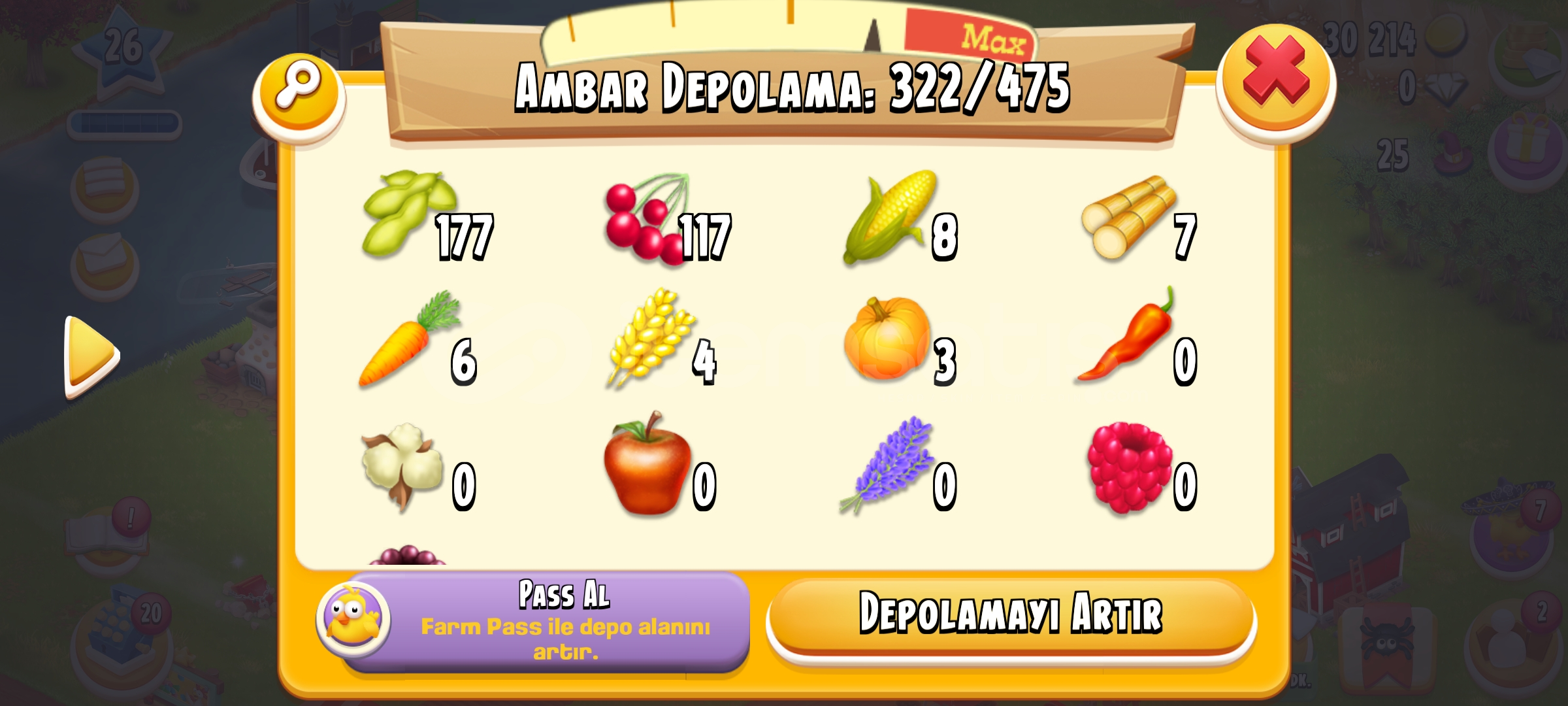 Güzel dolu hayday gelişim hesabı depo yeri çok  Güzel dolu hayday gelişim hesabı depo yeri çok