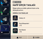 Hafif Dipçik Taslağı