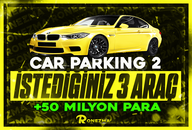 ( HARİKA ) Car Parking2 İstediğiniz 3 Araç