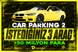 ( HARİKA ) Car Parking2 İstediğiniz 3 Araç