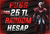 ⭐HATASIZ⭐25TL PUBG RANDOM HESAP