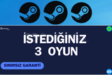 ✅[HATASIZ]İSTEDİĞİNİZ 3 OYUN SINIRSIZ GARANTİLİ