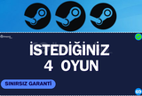 ✅[HATASIZ]İSTEDİĞİNİZ 4 OYUN SINIRSIZ GARANTİLİ