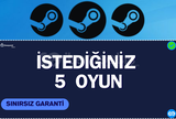 ✅[HATASIZ]İSTEDİĞİNİZ 5 OYUN SINIRSIZ GARANTİLİ