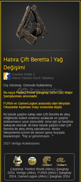 Hatıra Çift Beretta | Yağ Değişimi