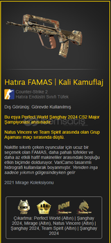 Hatıra FAMAS | Kali Kamuflaj