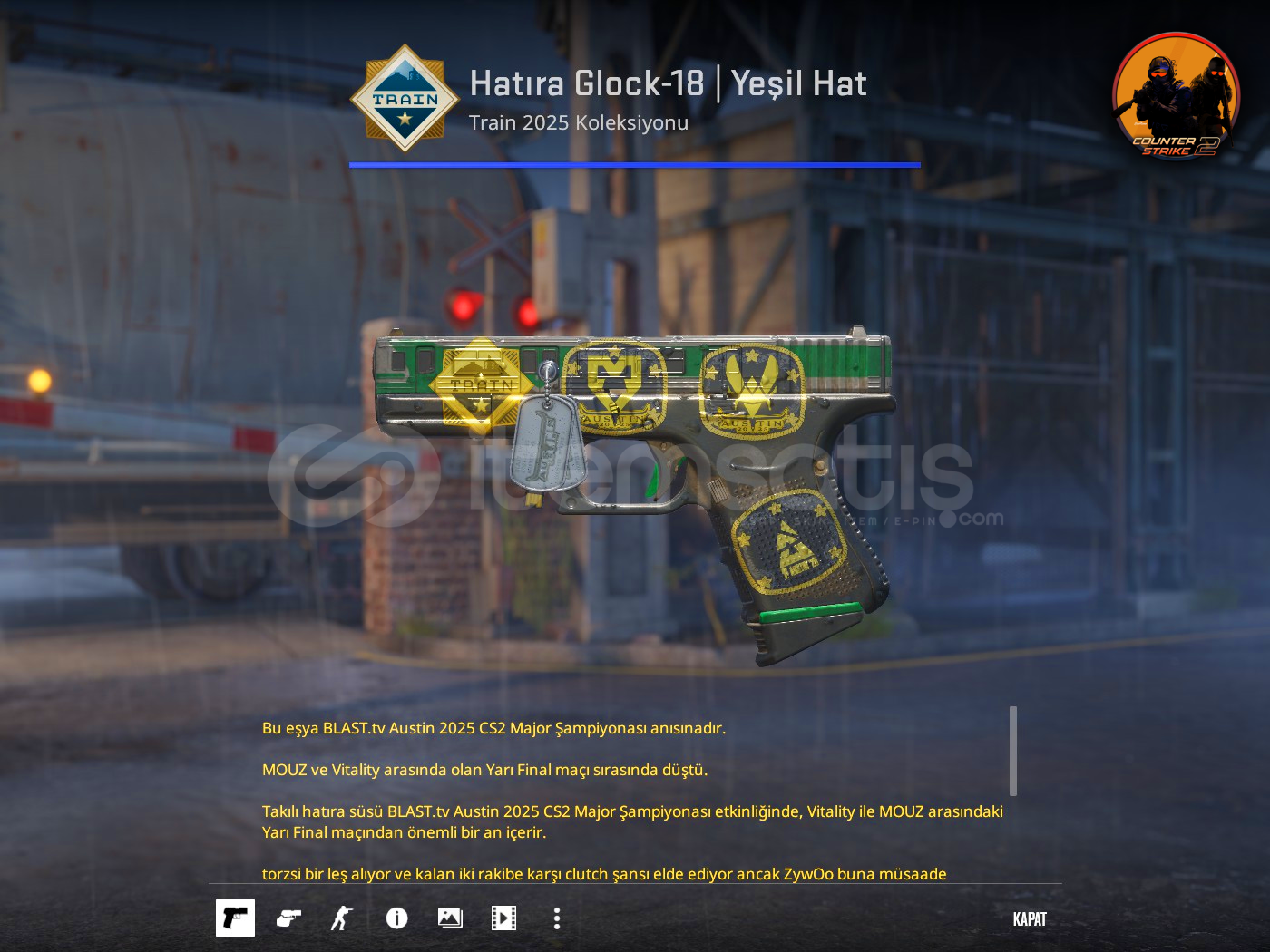 ✨Hatıra Glock-18 | Yeşil Hat 1x Süs 4x Stickers ✨Hatıra Glock-18 | Yeşil Hat 1x Süs 4x Stickers