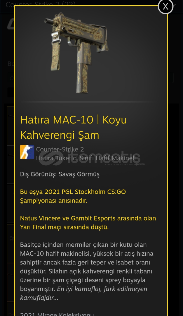 Hatıra MAC-10 (Koyu Kahverengi Şam) (BS) Hatıra MAC-10 (Koyu Kahverengi Şam) (BS)