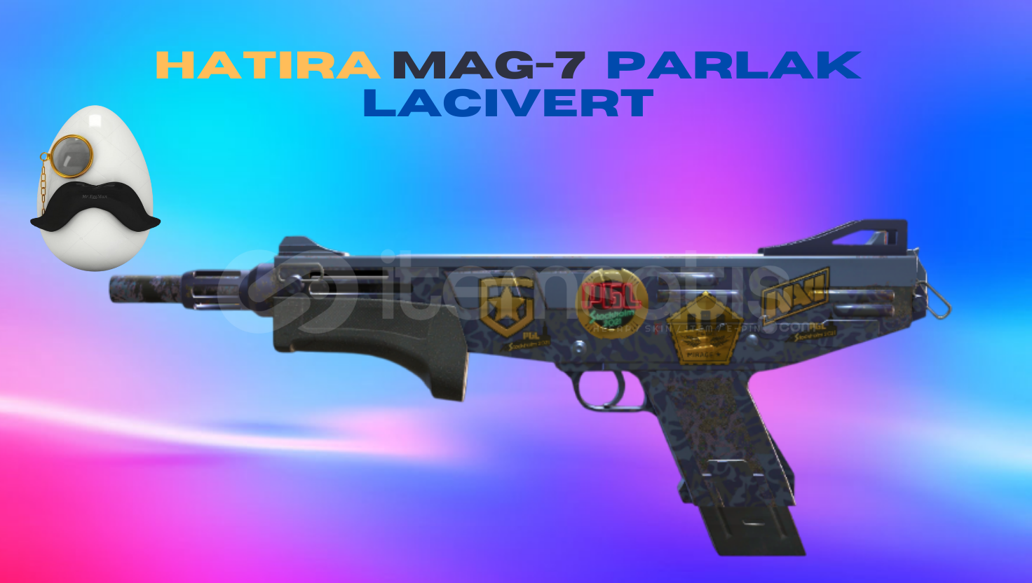 Hatıra MAG-7 | Parlak Lacivert 4x sticker Hatıra MAG-7 | Parlak Lacivert 4x sticker