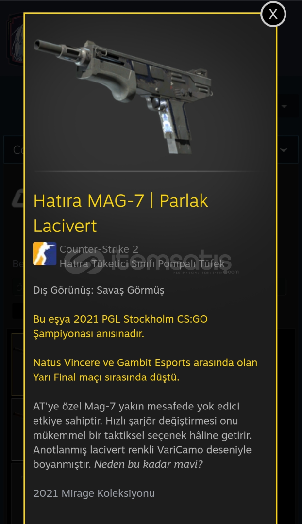 Hatıra MAG-7 (Parlak Lacivert) (BS) Hatıra MAG-7 (Parlak Lacivert) (BS)