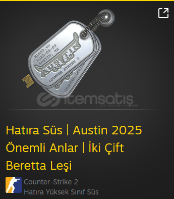 Hatıra Süs | Austin 2025 Önemli Anlar  Hatıra Süs | Austin 2025 Önemli Anlar