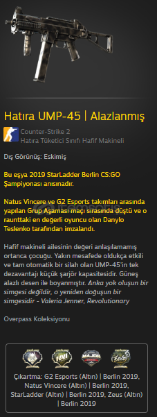 Hatıra UMP-45 | Alazlanmış 11 Hatıra UMP-45 | Alazlanmış 11
