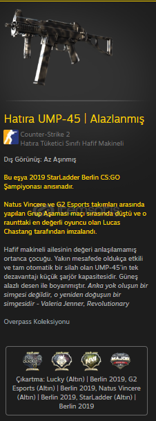 Hatıra UMP-45 | Alazlanmış 7 Hatıra UMP-45 | Alazlanmış 7