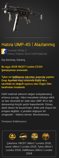 Hatıra UMP-45 | Alazlanmış 8 Hatıra UMP-45 | Alazlanmış 8
