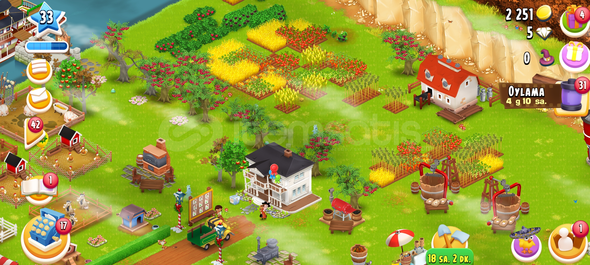 HAYDAY UCUZ 33 LEVEL EMEK HESABI HAYDAY UCUZ 33 LEVEL EMEK HESABI