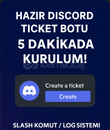 Hazır Discord Ticket Bot (v14+ sürüm)