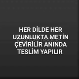 Her türlü metin çevirilir