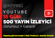 HER YAYINA | 15 GÜN 500 CANLI İZLEYİCİ YOUTUBE 