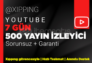 HER YAYINA | 7 GÜN 500 CANLI İZLEYİCİ YOUTUBE 
