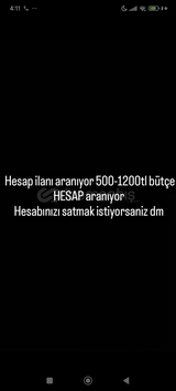 HESAP ilanı aranıyor 