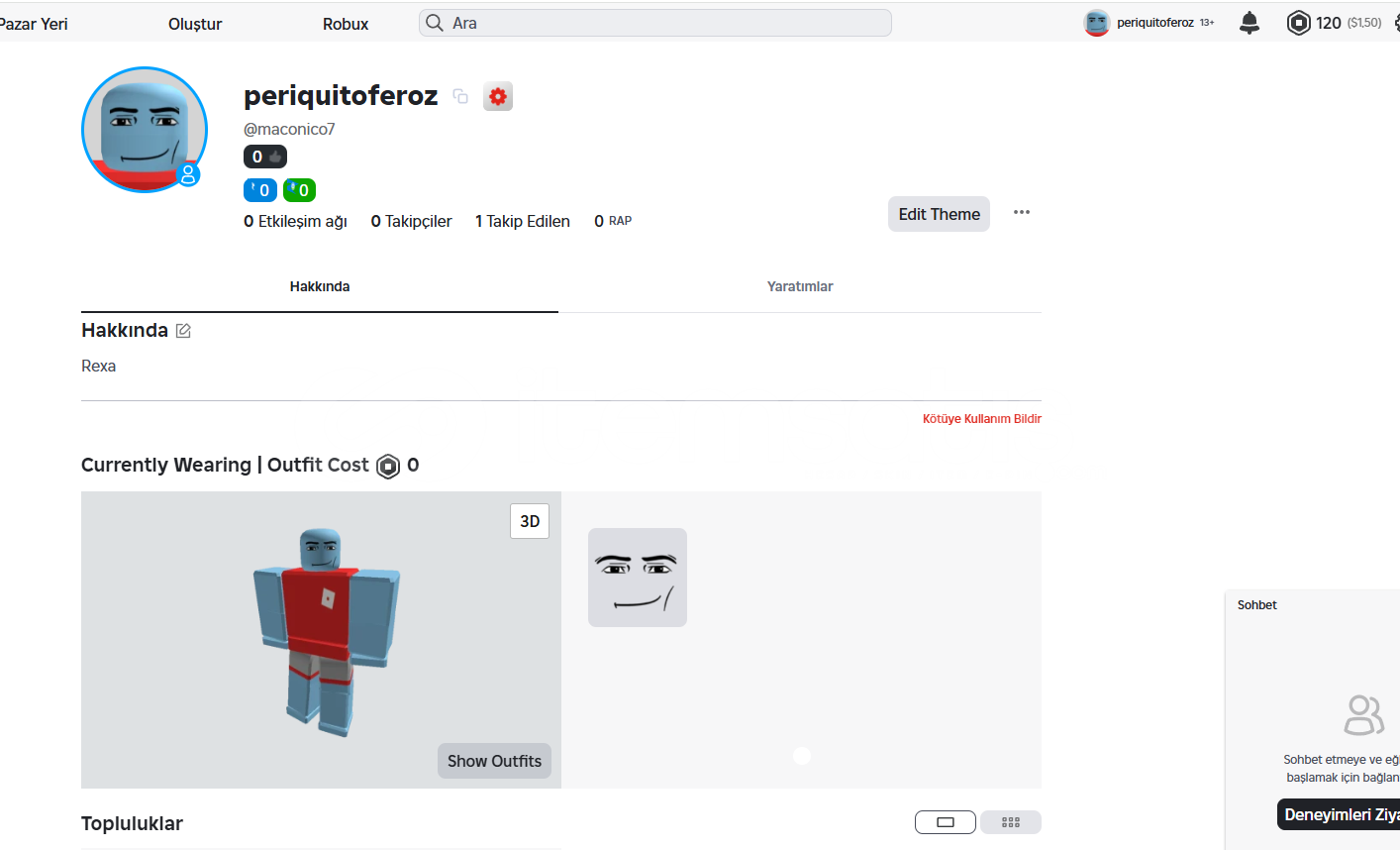 ✨Hesapta Kullanılmamış 120 Robux Var✨ ✨Hesapta Kullanılmamış 120 Robux Var✨