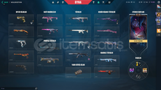 Hesapta toplam 152 tane skin var 259 level !!