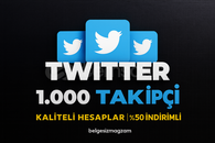 ⭐ TWITTER (X) 1.000 TAKİPÇİ – PLUS KALİTELİ DATA