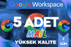 5 ADET MAİL — GOOGLE ONAYLI — WORKSPACE / ÖMÜR 2 GÜN