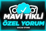 ⭐️ [Hızlı] 1 Adet Mavi Tikli Özel Yorum