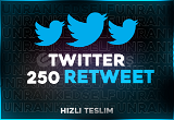 (HIZLI) 250 Twitter Retweet