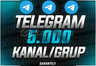 ⭐HIZLI⭐5000 TELEGRAM KANAL/GRUP ÜYE
