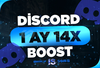 ⭐HIZLI-BOTSUZ | 1 Aylık Discord 14x Boost⭐