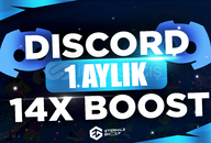 ⭐HIZLI-BOTSUZ | 1 AYLIK Discord 14x Boost⭐