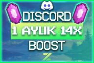 ⭐[HIZLI/BOTSUZ]⭐DİSCORD 1 AYLIK 14X BOOST